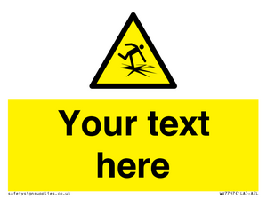 Custom warning thin ice